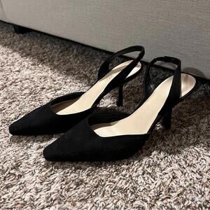 Nine West Black Women's Slingback Heels